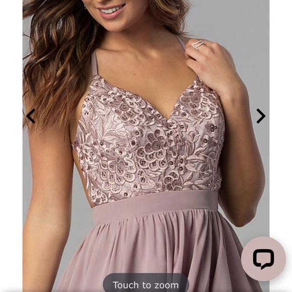 Women's PROMGIRL dance party flirty dress Small Mocha - Picture 10 of 10